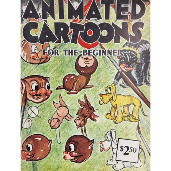VTG 60s Walter Foster Animated Cartoons For Beginners Drawing Instructional Book - Picture 2 of 10